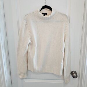 J Crew White Cream Mockneck Sweater New with Tags